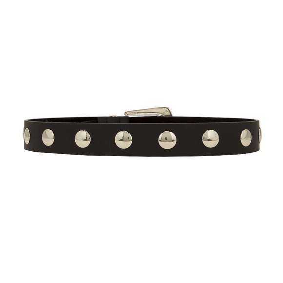 B-Low the Belt- Jordana Mini Motto Belt Black & Silver- large - Picture 2 of 5